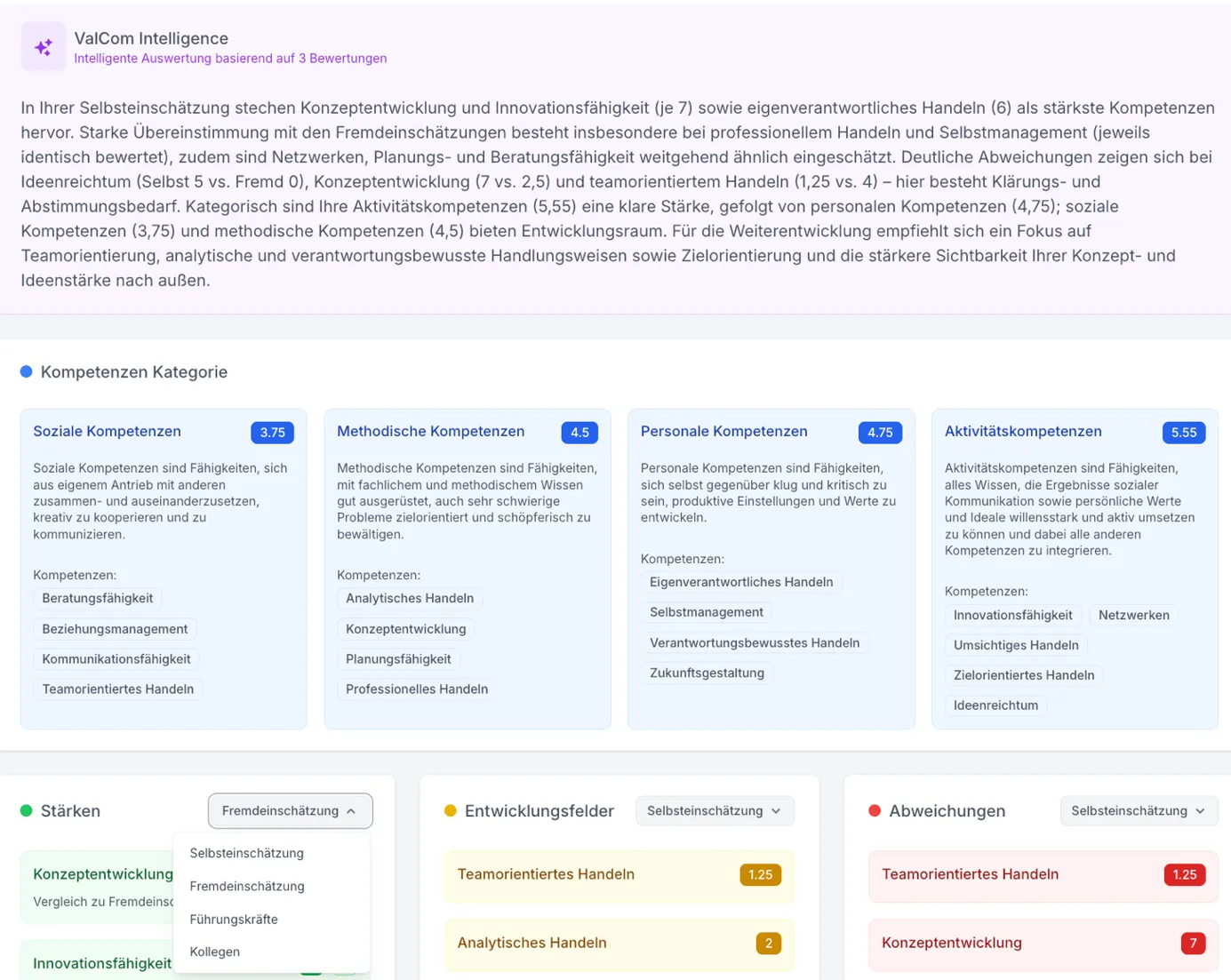 Reporting Skills-Diagnostik